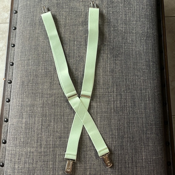 KIDS GREEN / CELERY BOWTIE & SUSPENDERS - Picture 5 of 8